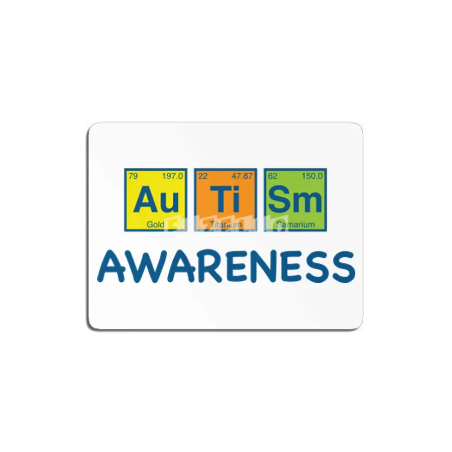 Autism Awareness Light Color Periodic Table Elements Theme for Teachers, Students and Parents MDF Tablo