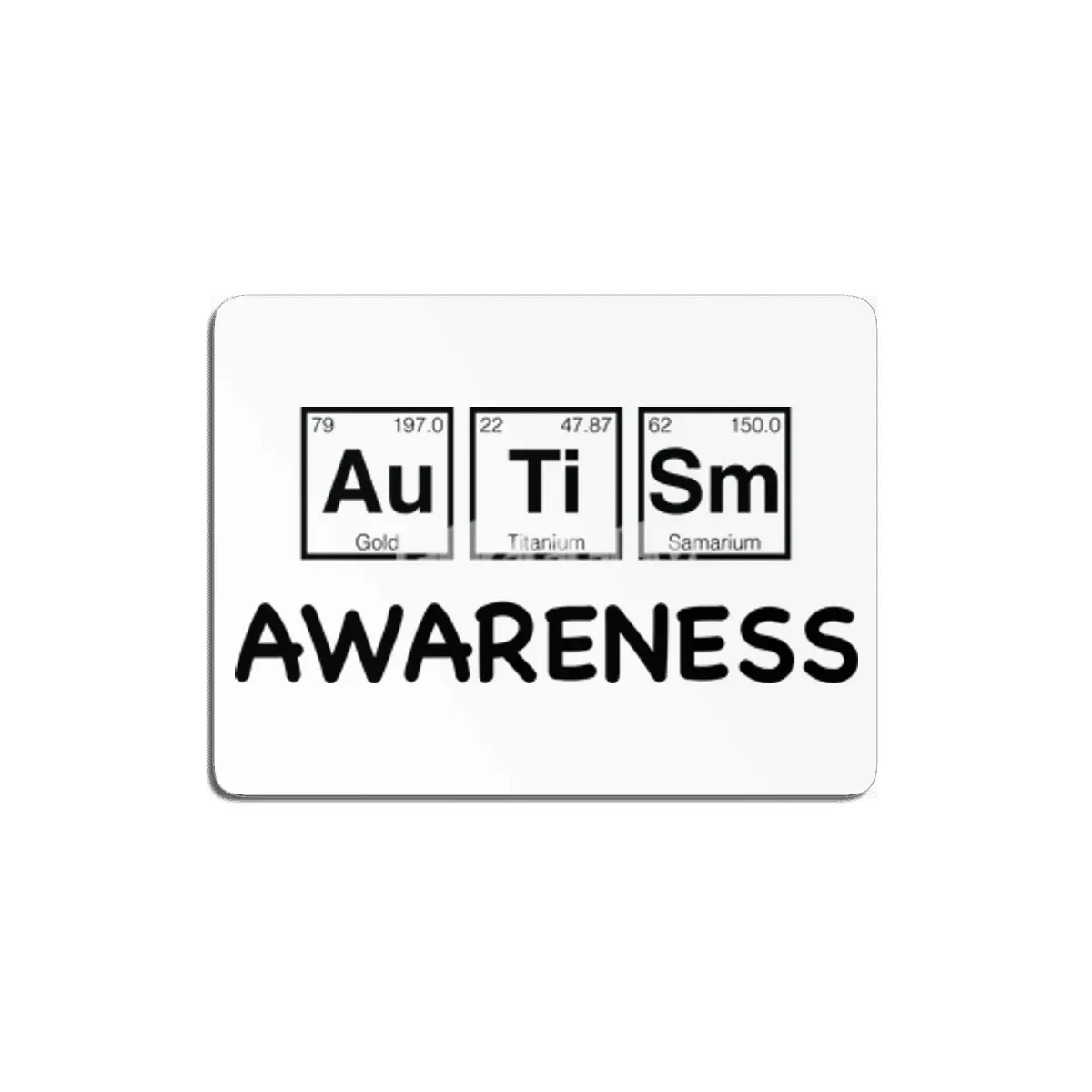 Autism Awareness Light Periodic Table Elements Theme for Teachers, Students and Parents MDF Tablo
