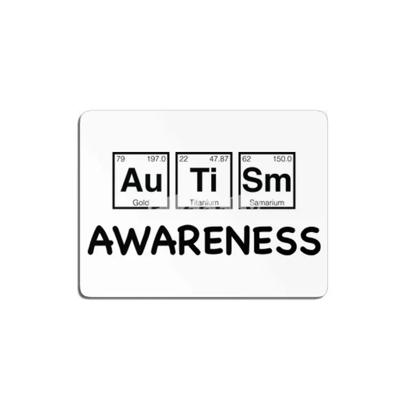 Autism Awareness Light Periodic Table Elements Theme for Teachers, Students and Parents MDF Tablo