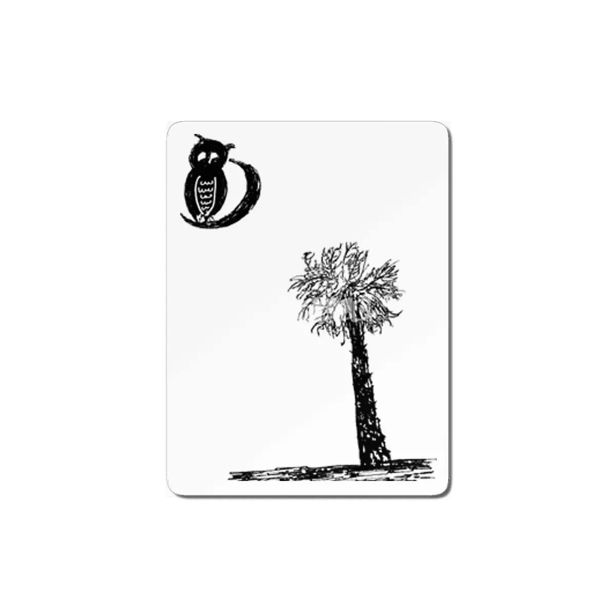 Owl on the Moon MDF Tablo