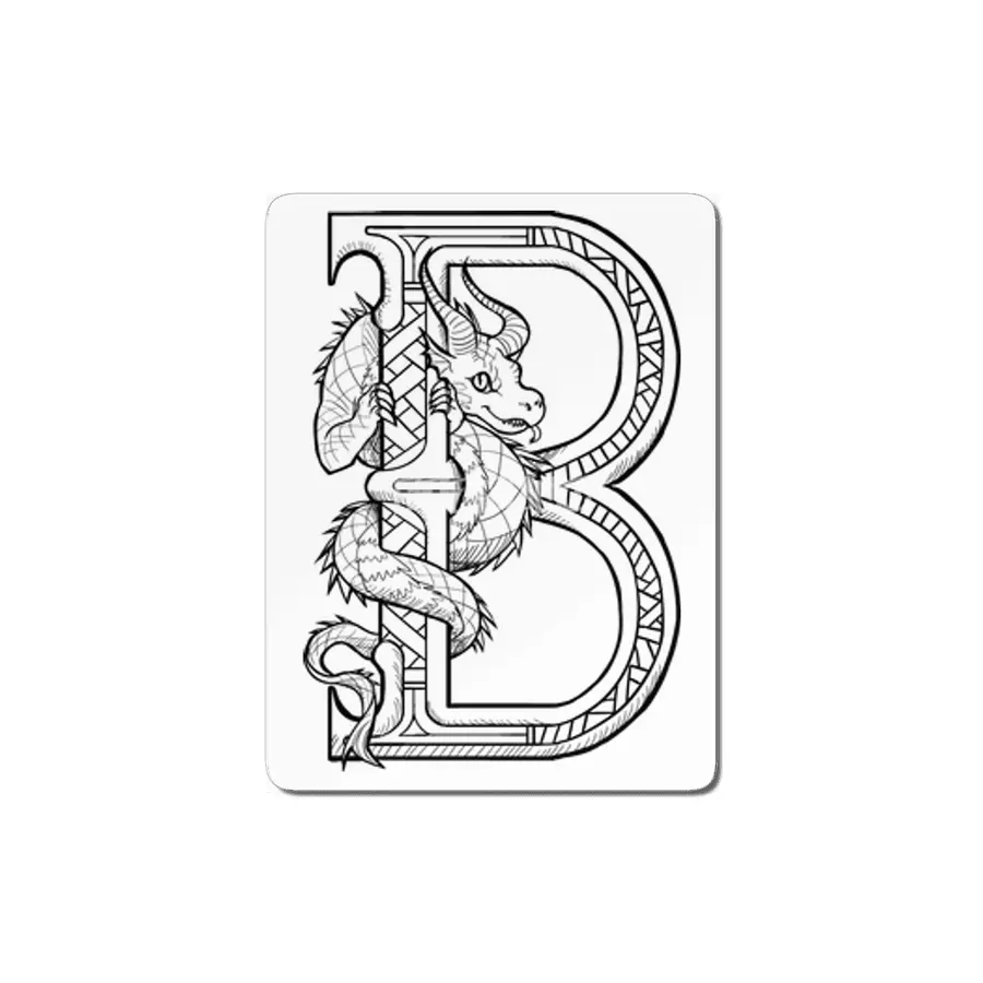 B Dragon Alphabet MDF Tablo