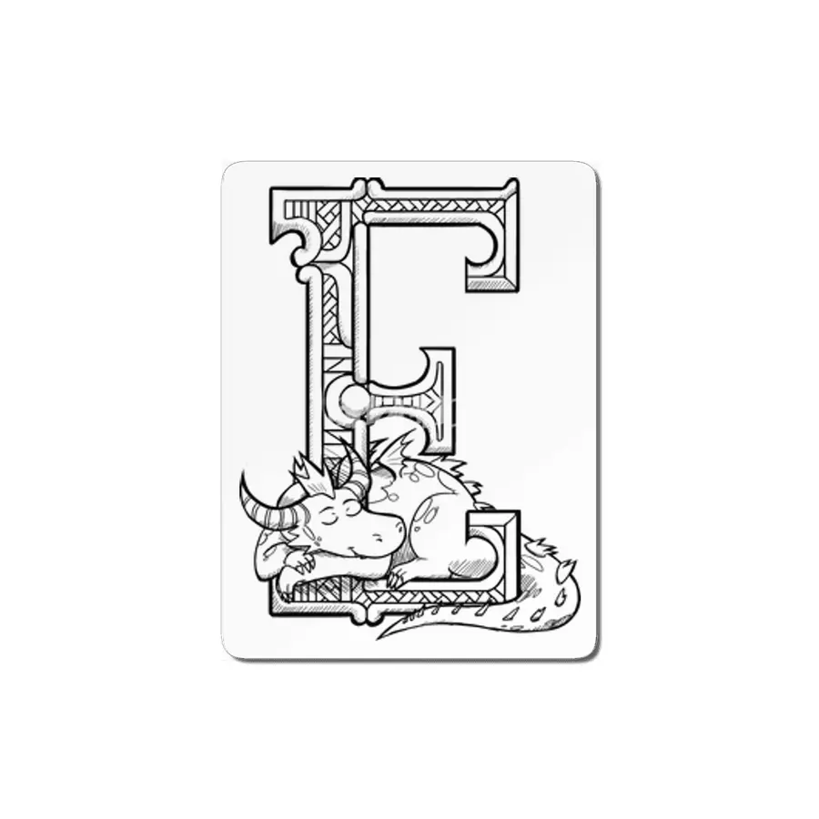 E Dragon Alphabet MDF Tablo