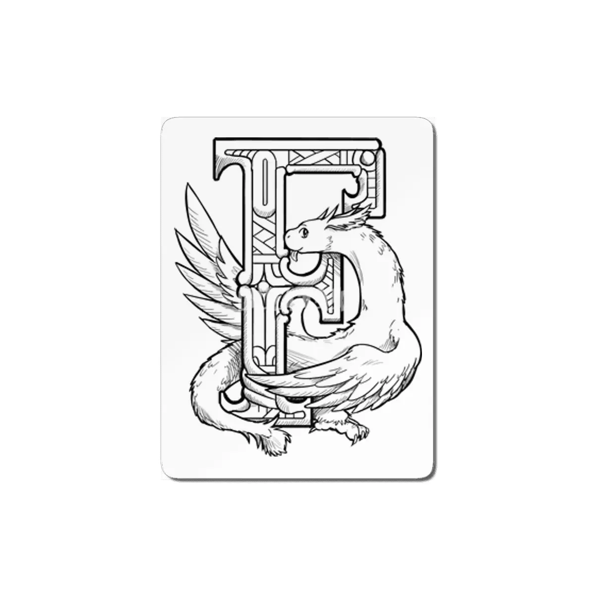 F Dragon Alphabet MDF Tablo