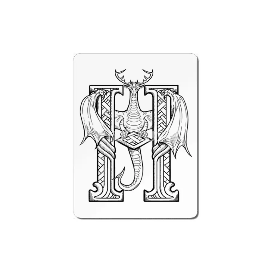 H Dragon Alphabet MDF Tablo