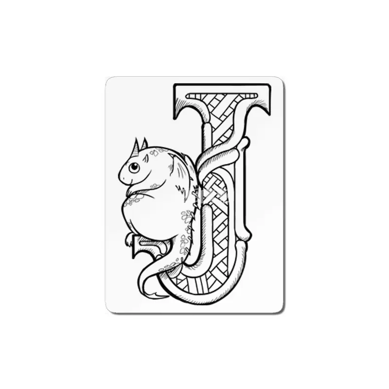 J Dragon Alphabet MDF Tablo