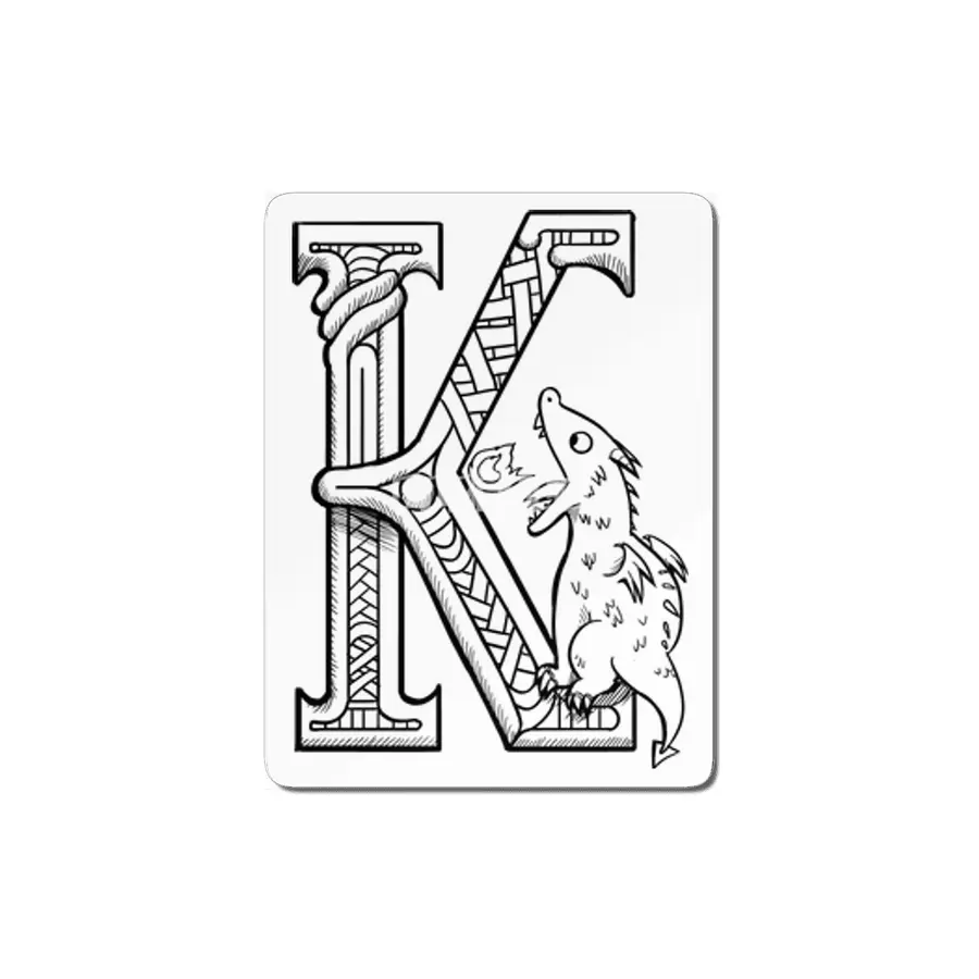 K Dragon Alphabet MDF Tablo