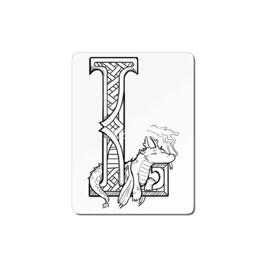 L Dragon Alphabet MDF Tablo