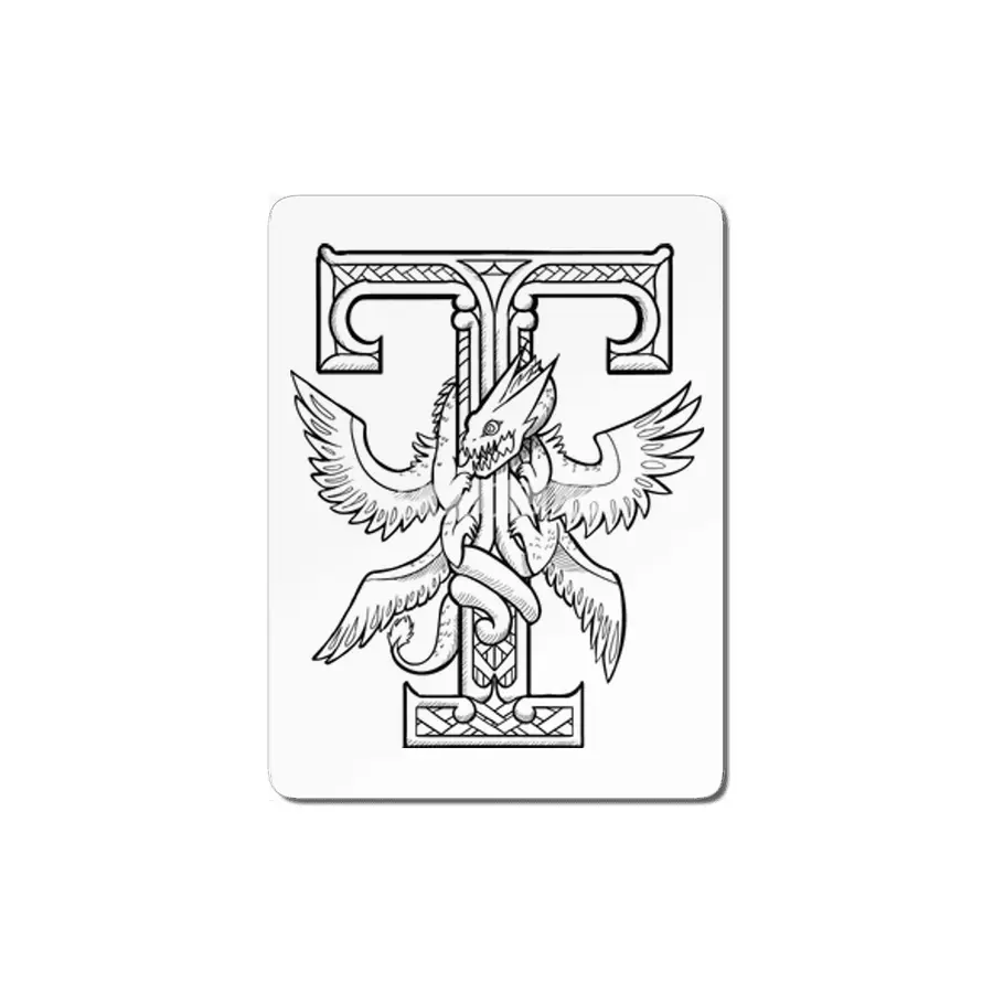 T Dragon Alphabet MDF Tablo
