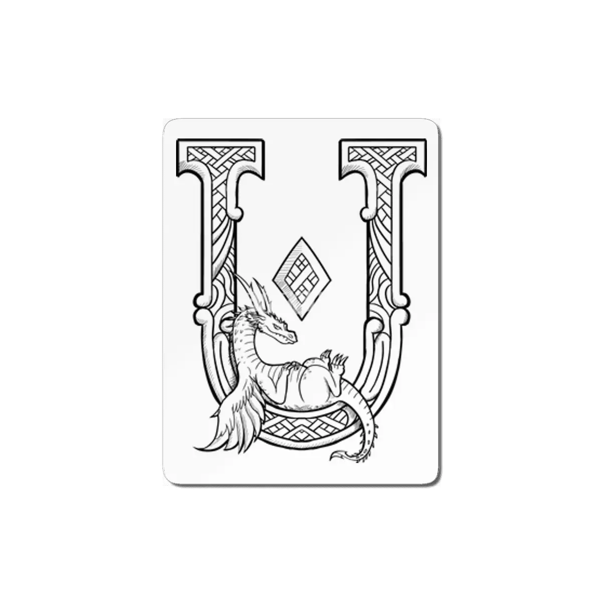 U Dragon Alphabet MDF Tablo