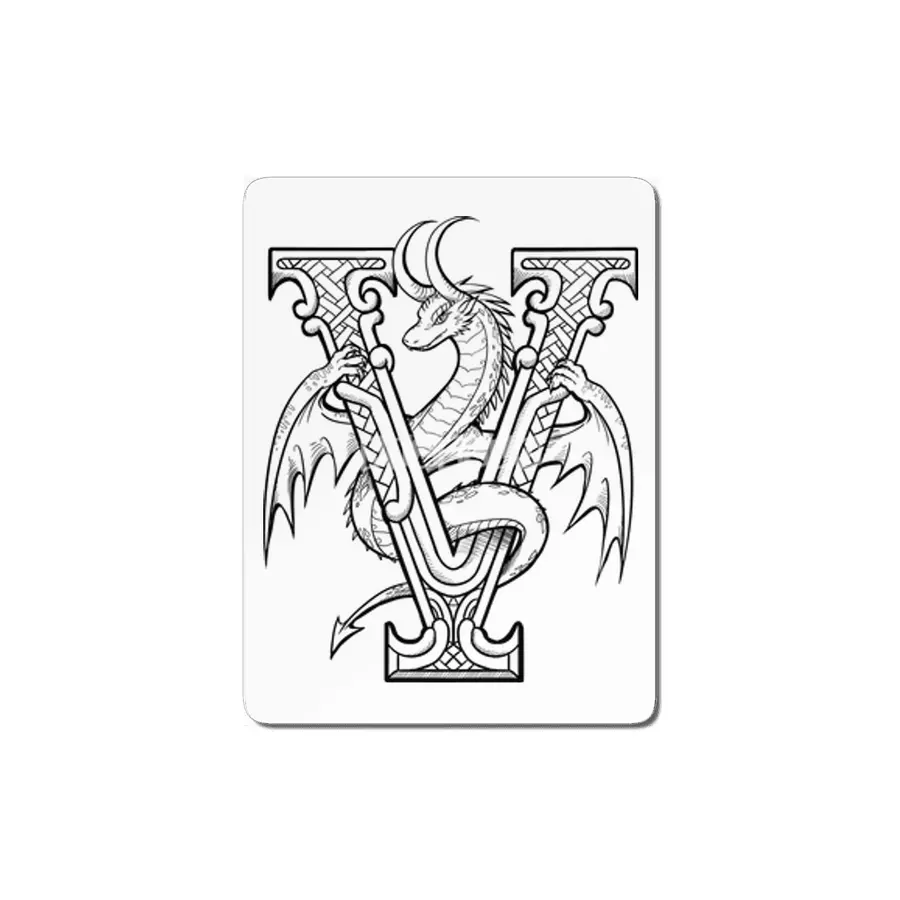 V Dragon Alphabet MDF Tablo