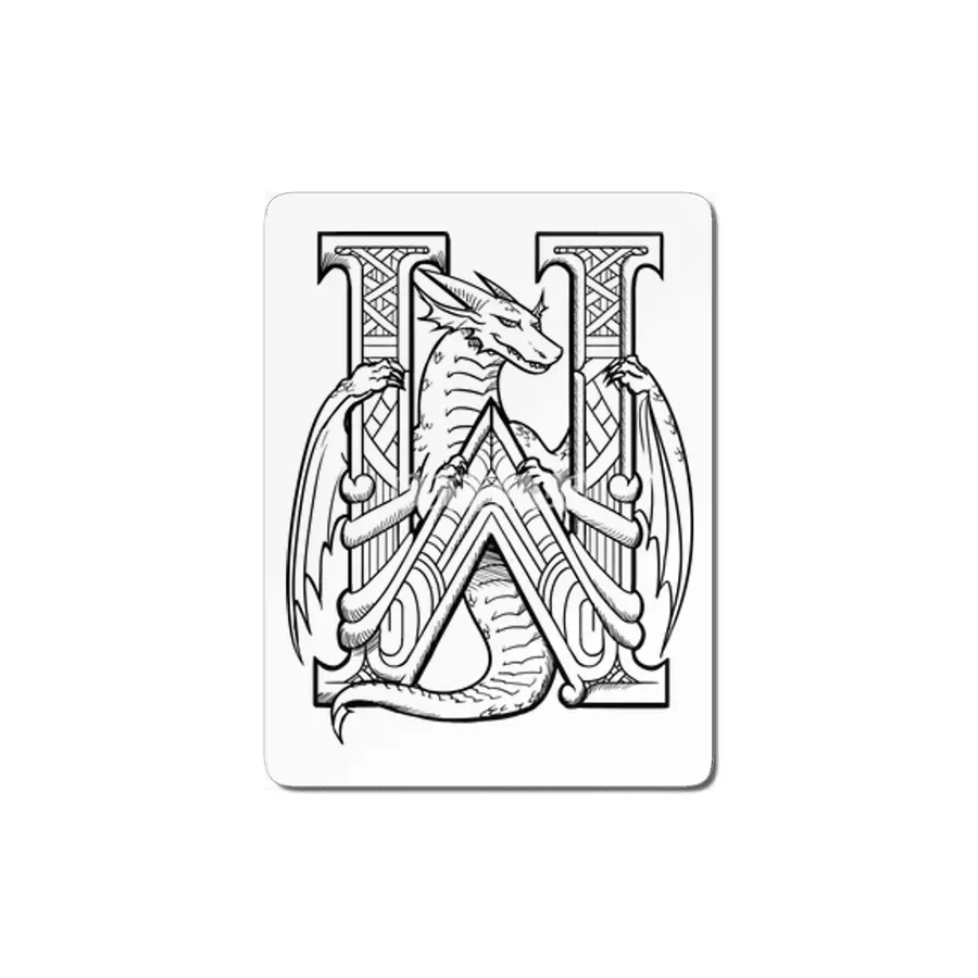 W Dragon Alphabet MDF Tablo