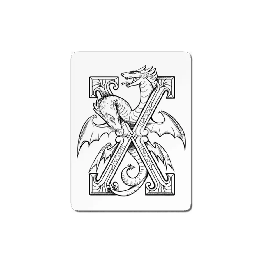 X Dragon Alphabet MDF Tablo
