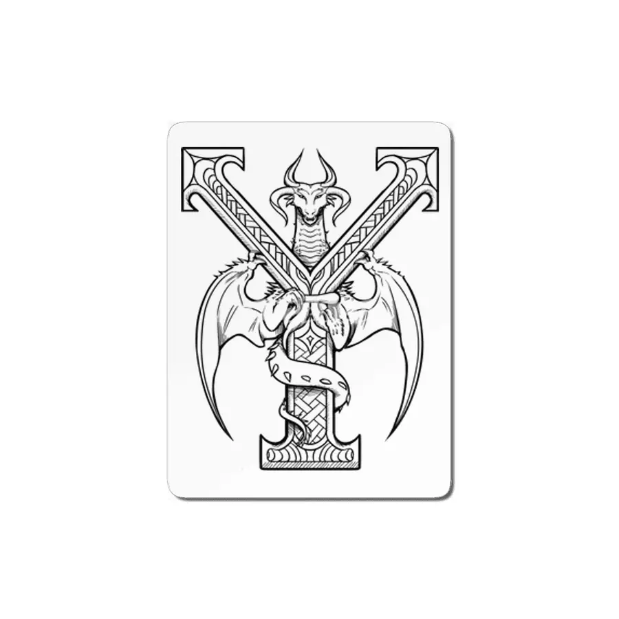 Y Dragon Alphabet MDF Tablo