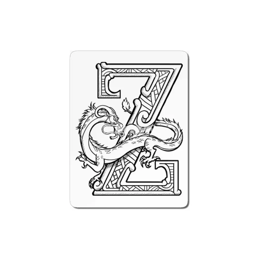 Z Dragon Alphabet MDF Tablo