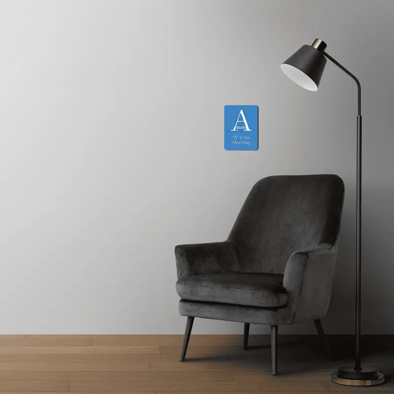 A is for Abseiling MDF Tablo