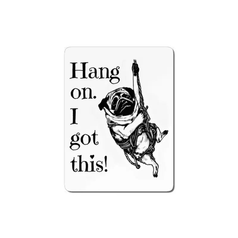 Hang on. I got this! Pug Rock Climbing MDF Tablo
