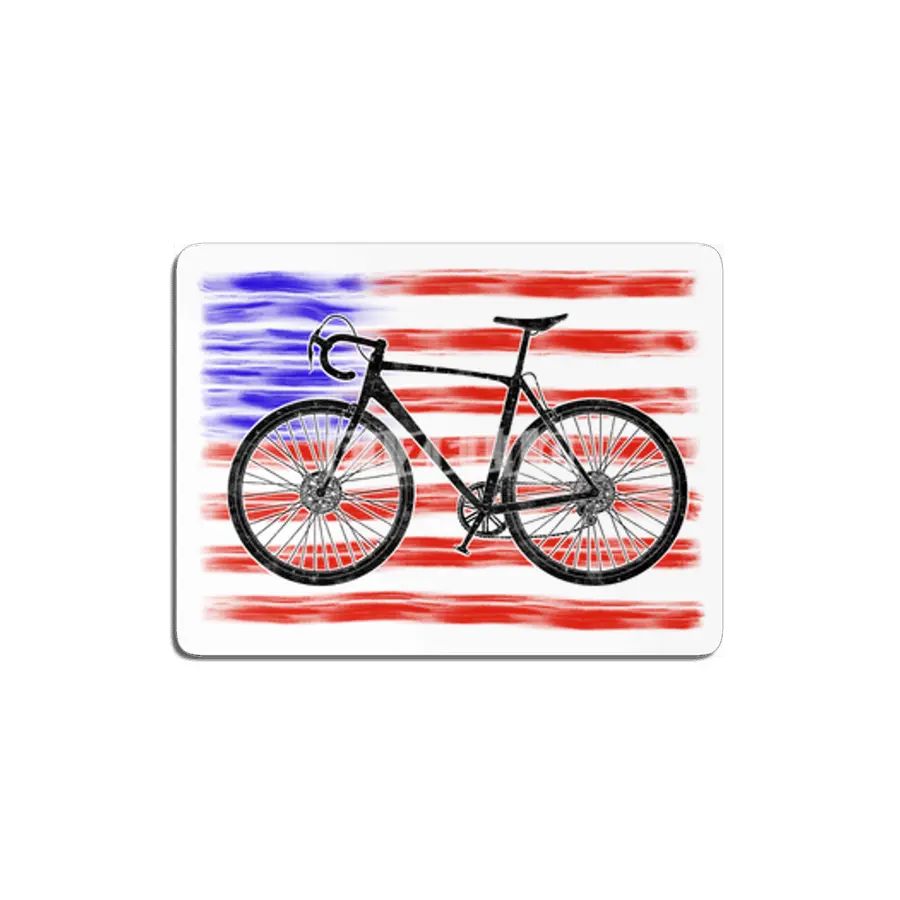 Cyclocross Bicycle American Flag MDF Tablo