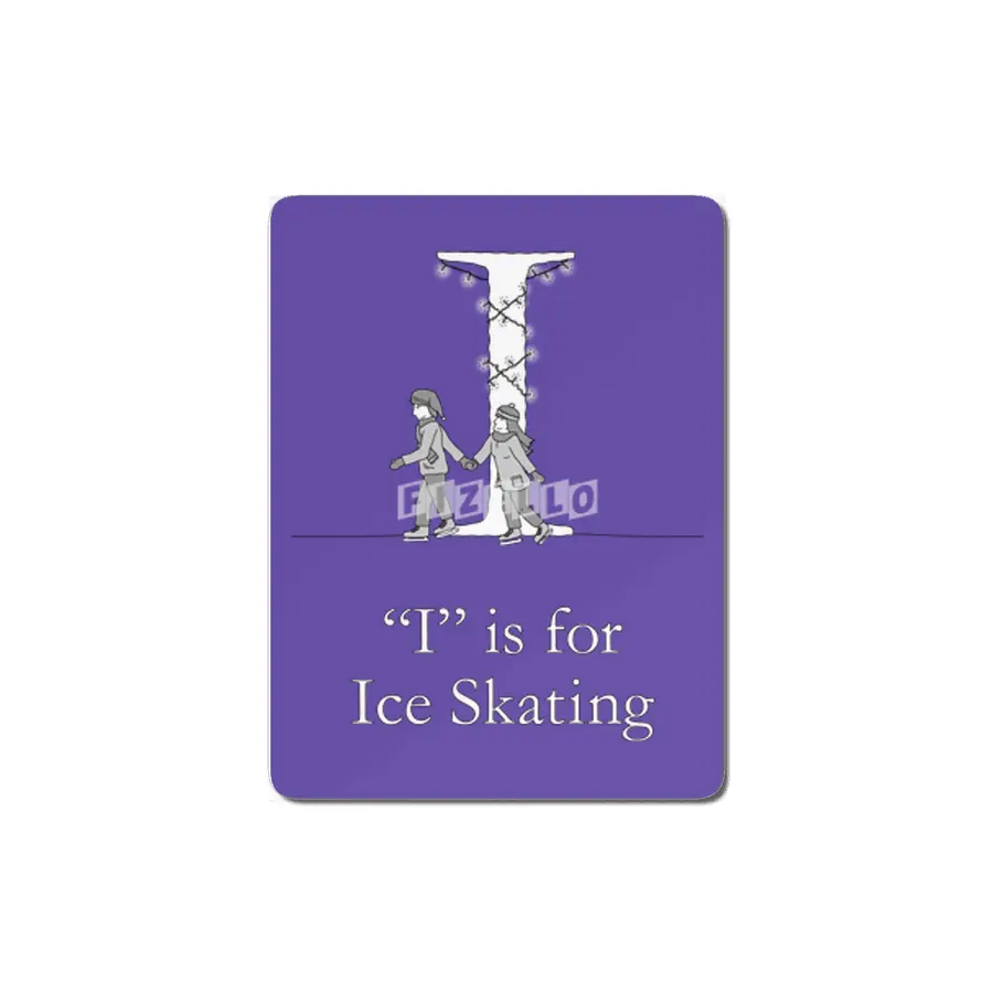 I is for Ice Skating MDF Tablo