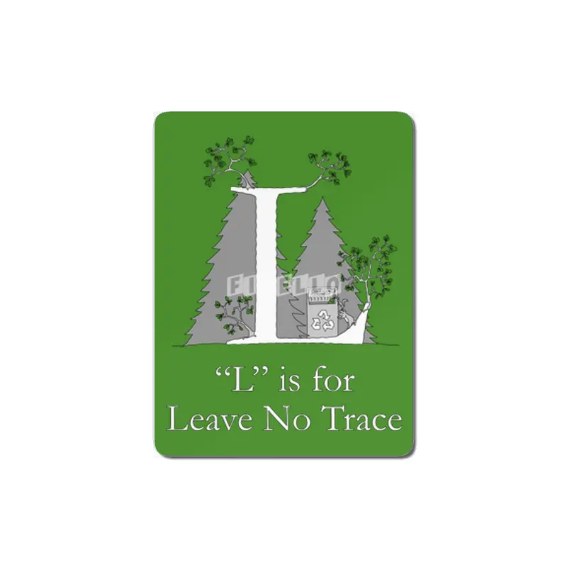 L is for Leave No Trace MDF Tablo