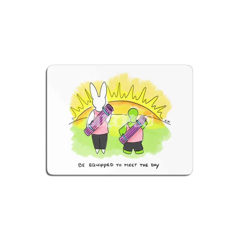 Bunny Daze Yoga - Be Equipped To Meet The Day MDF Tablo