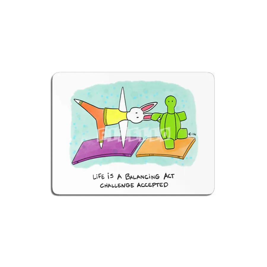 Bunny Daze Yoga - Life is a balancing act...challenge accepted MDF Tablo