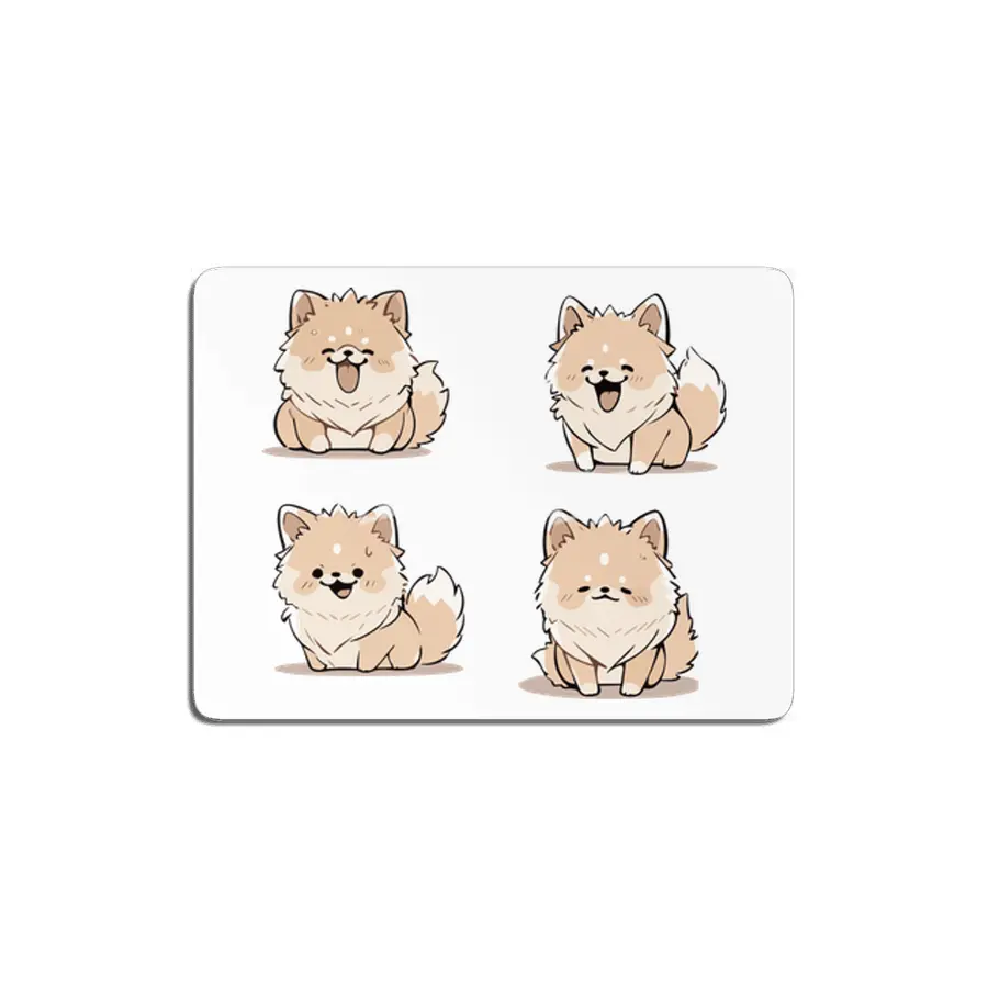 Cute Pomeranian Dog MDF Tablo
