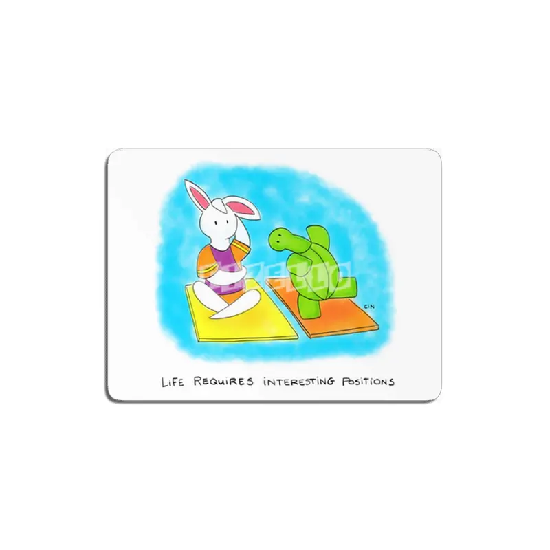 Bunny Daze Yoga - Life Requires Interesting Positions MDF Tablo