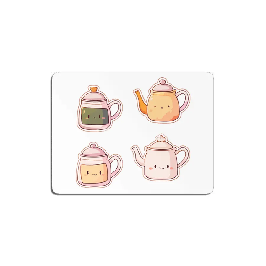Cute Tea Kettle MDF Tablo
