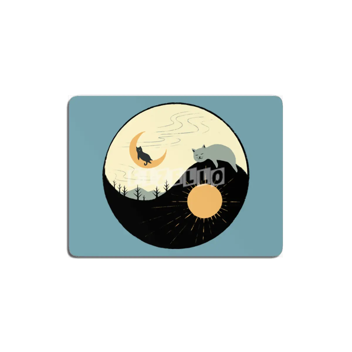 Kitty 5 day night moon & sun MDF Tablo