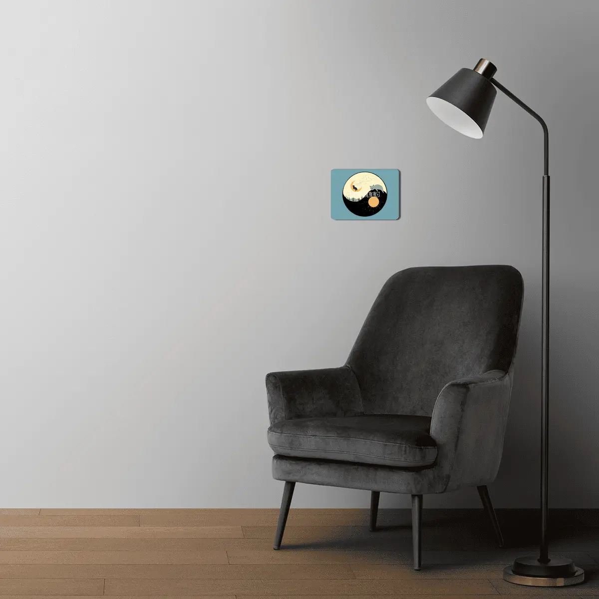 Kitty 5 day night moon & sun MDF Tablo