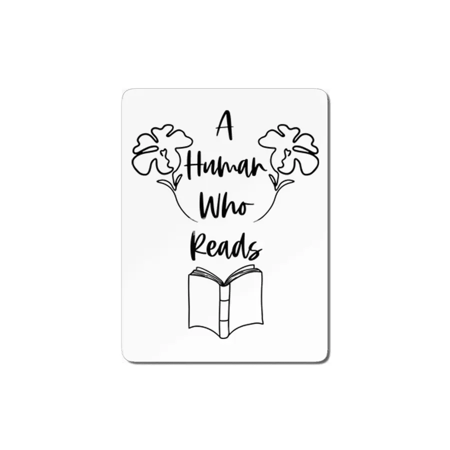 A Human Who Reads - Black - Reader Sayings Book Quotes MDF Tablo