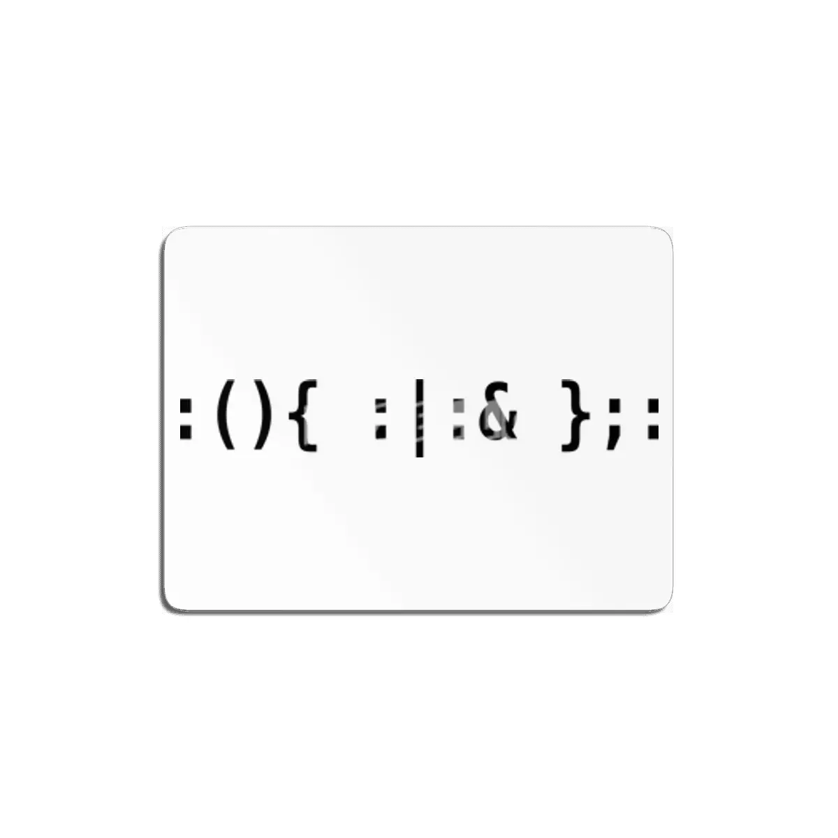 Bash Fork Bomb - Black Text Design for Unix/Linux Hackers MDF Tablo