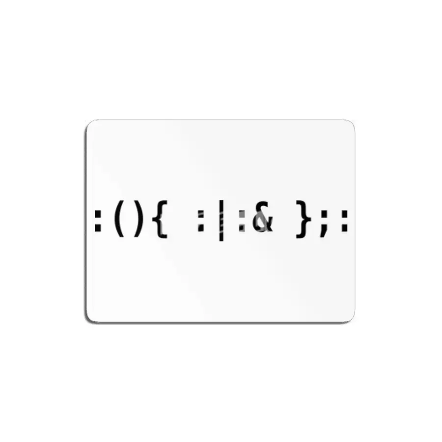 Bash Fork Bomb - Black Text Design for Unix/Linux Hackers MDF Tablo