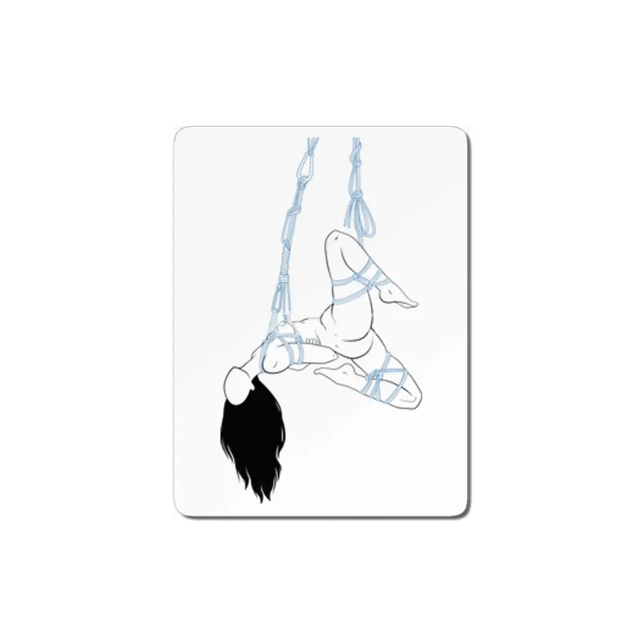 Shibari naked beautiful girl on ropes MDF Tablo