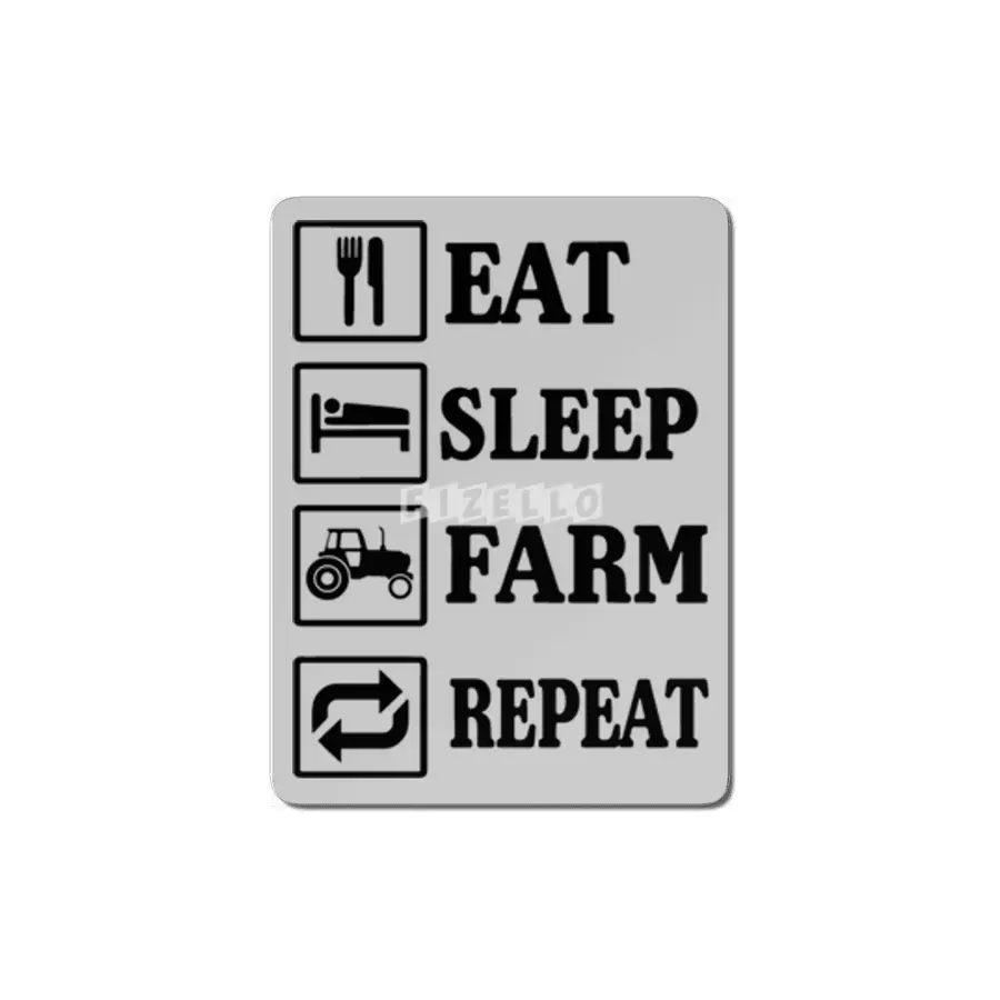 Eat Sleep Farm Repeat Logo MDF Tablo