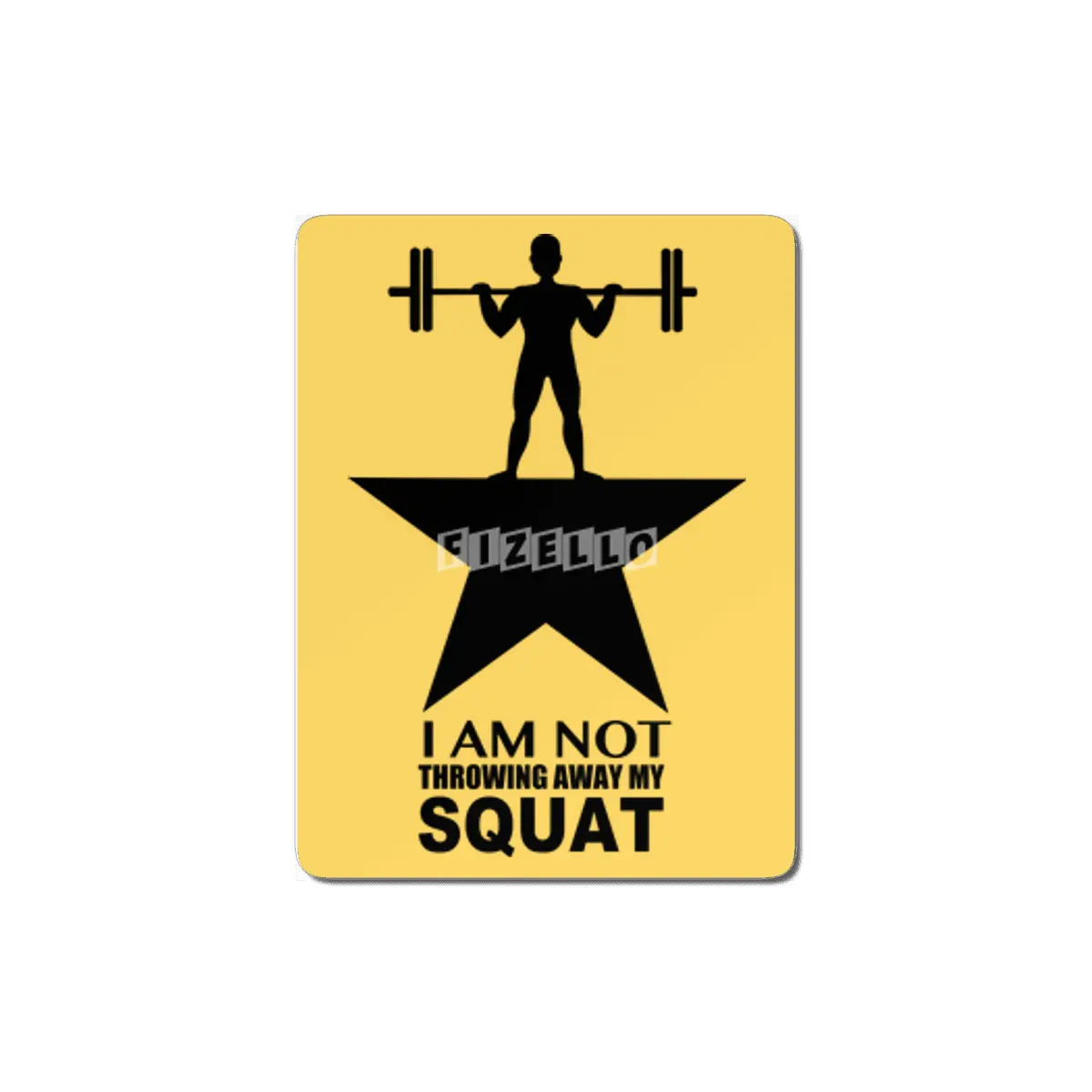 My Squat: Male (Dark Print) MDF Tablo