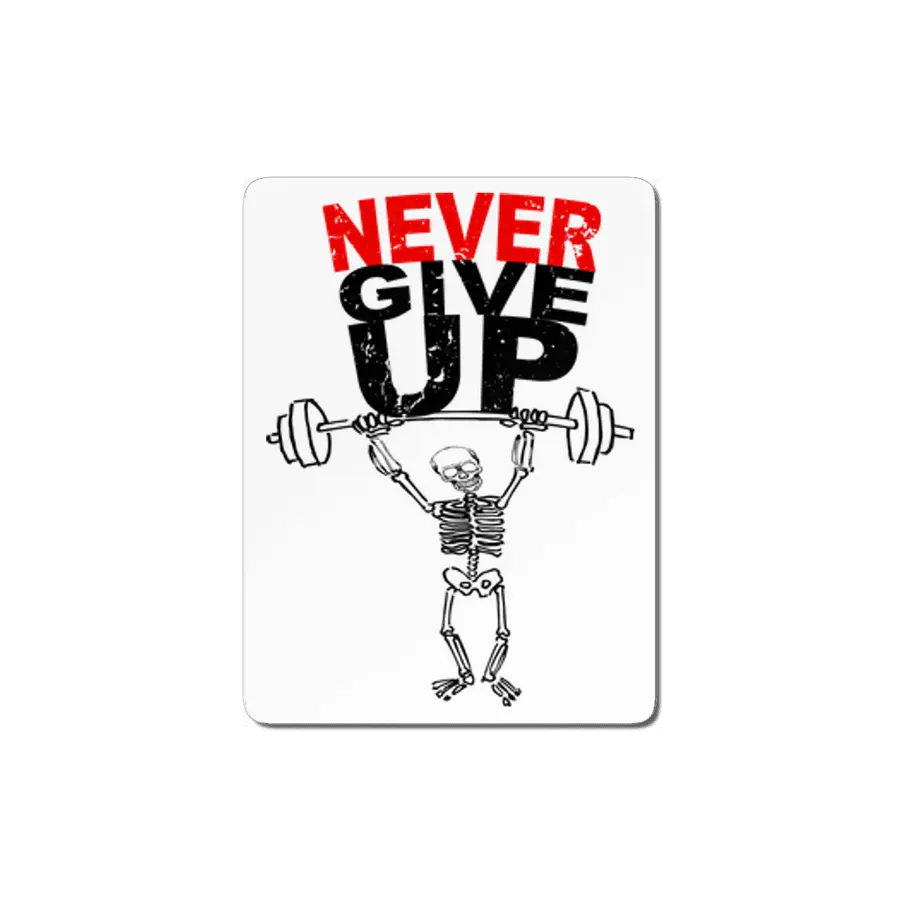 Never give up - skeleton MDF Tablo