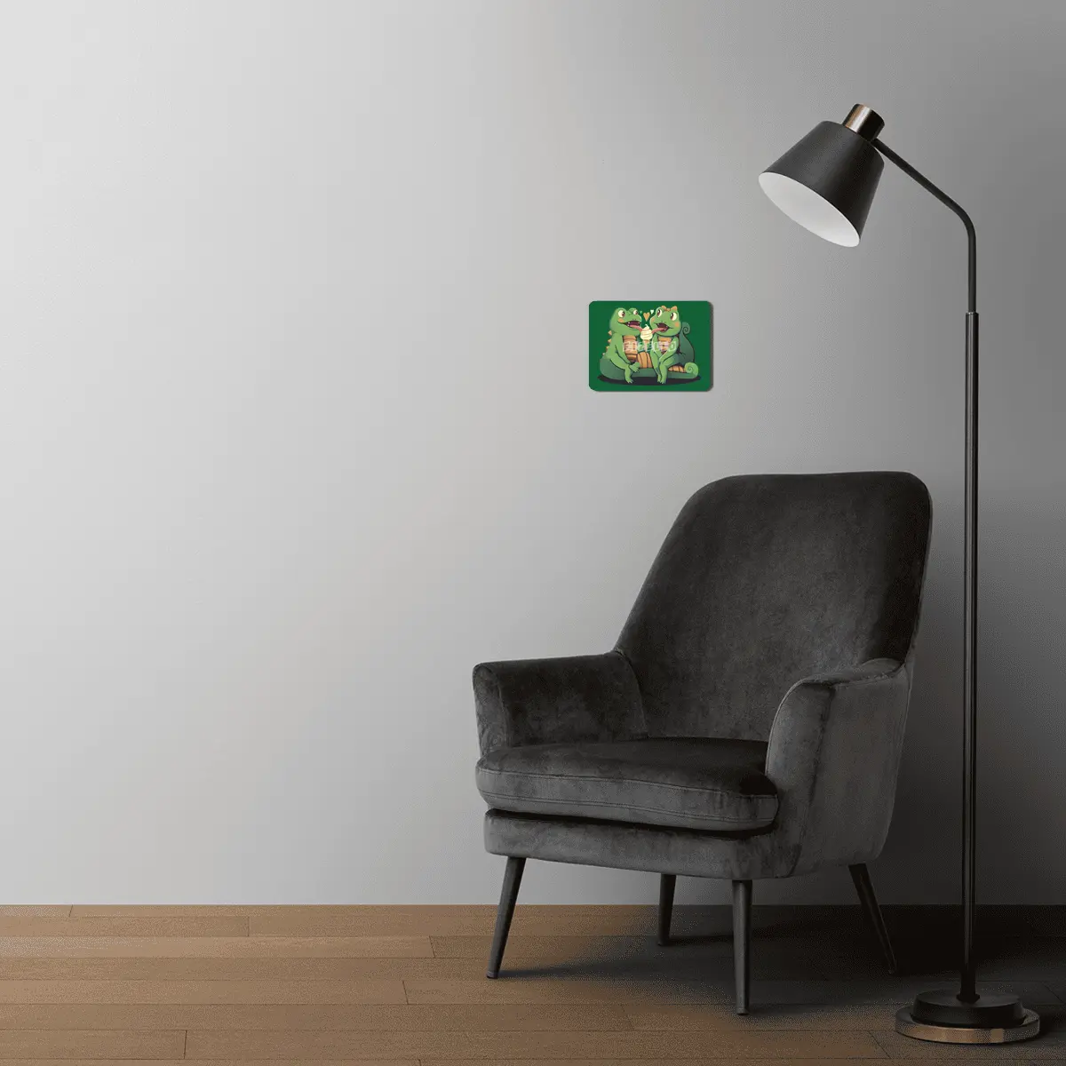 Gecko Love Ice Cream MDF Tablo