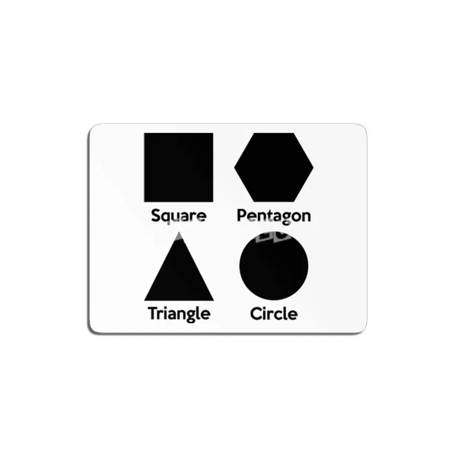Basic Shapes (Square, Triangle, Circle, Pentagon) MDF Tablo