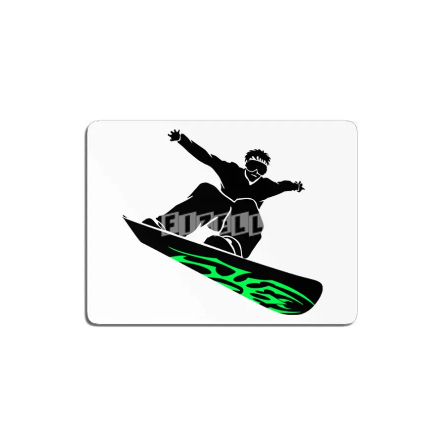 Cool Snowboarder Silhouette MDF Tablo