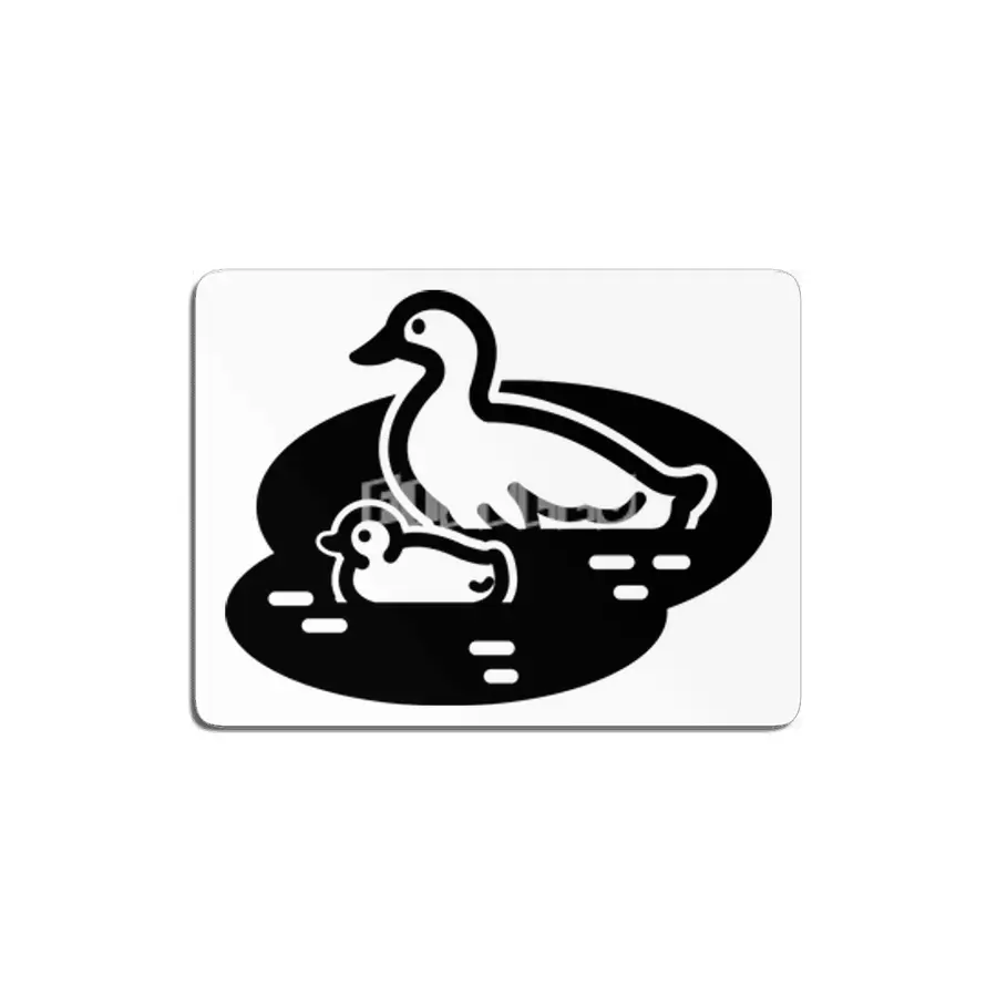 Ducks in a Pond Clipart MDF Tablo