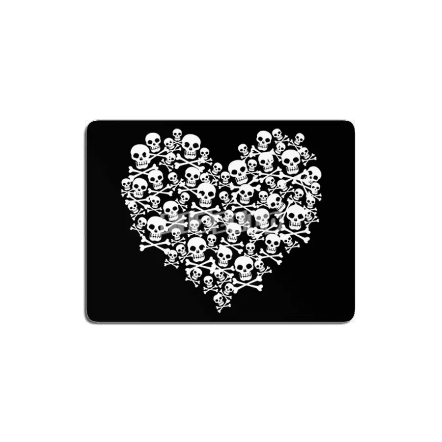 Gothic Skull Heart T-shirt MDF Tablo