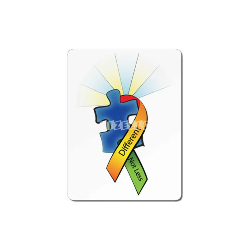 Autism Ribbon with Puzzle Peace MDF Tablo