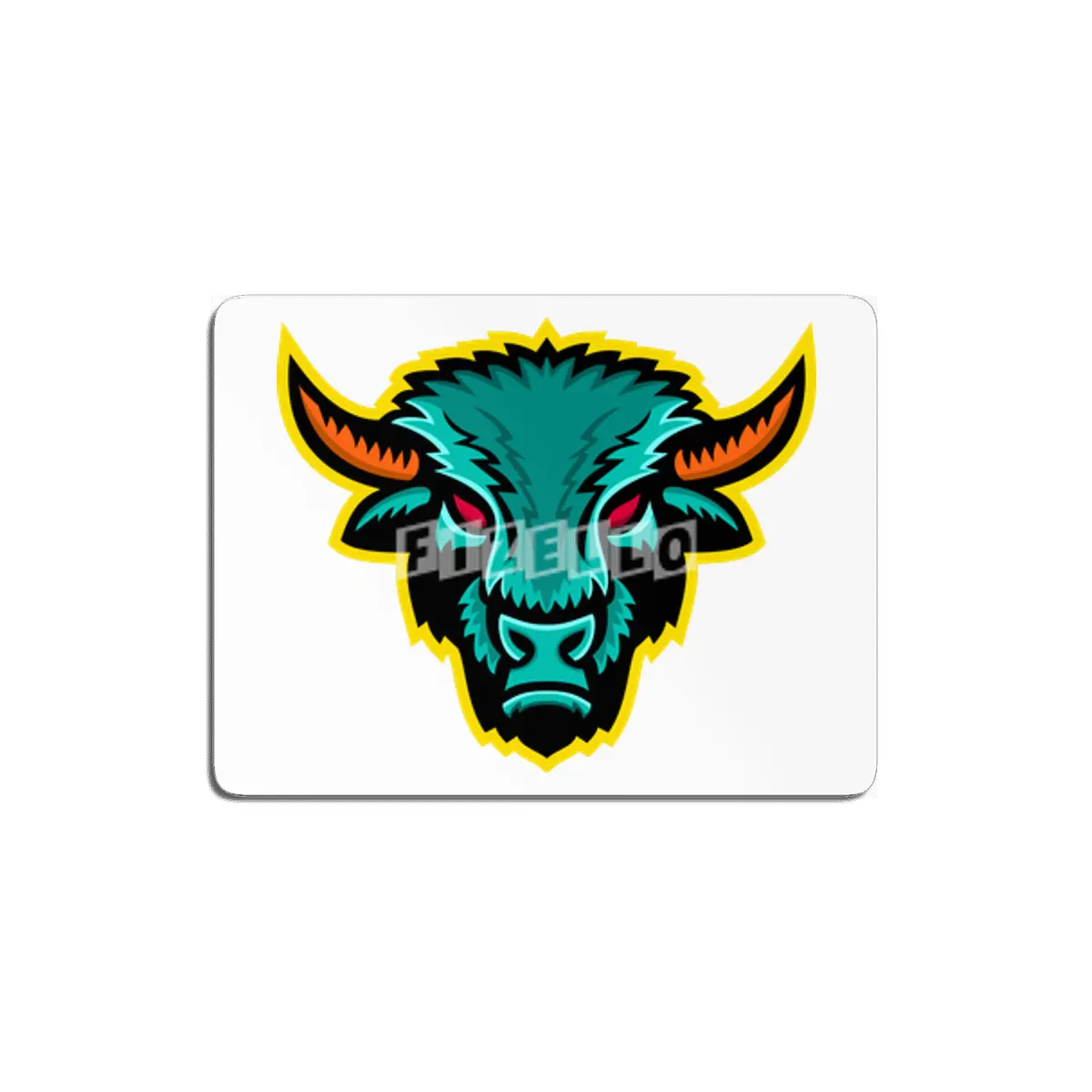 American Bison Head Sports Mascot MDF Tablo
