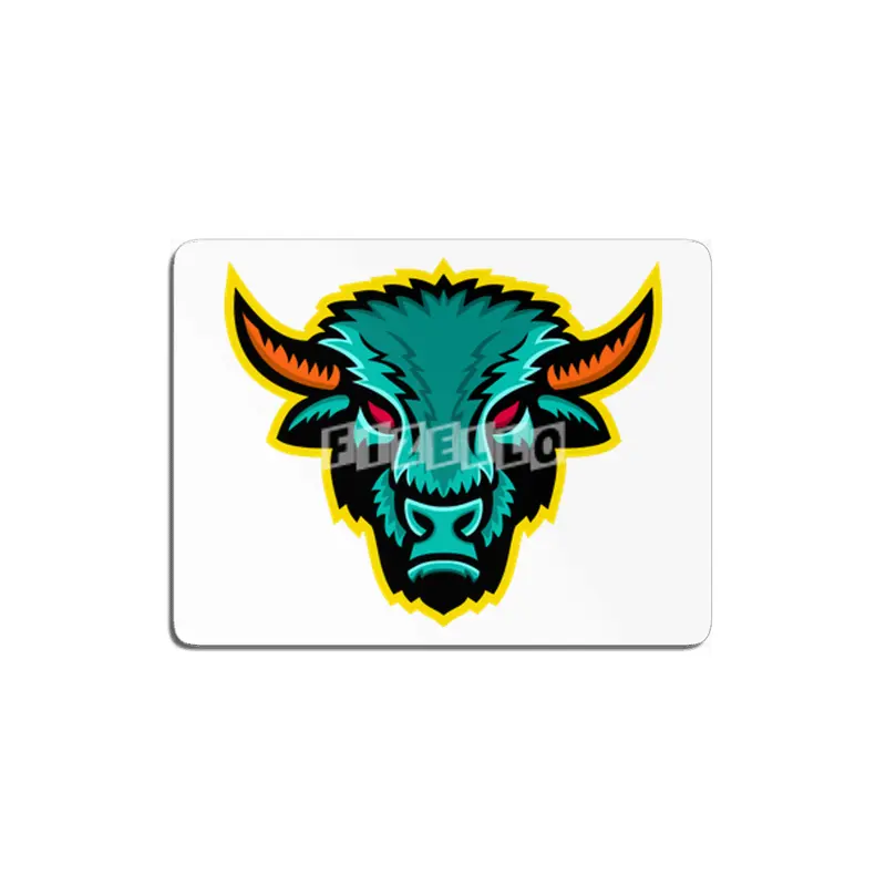 American Bison Head Sports Mascot MDF Tablo
