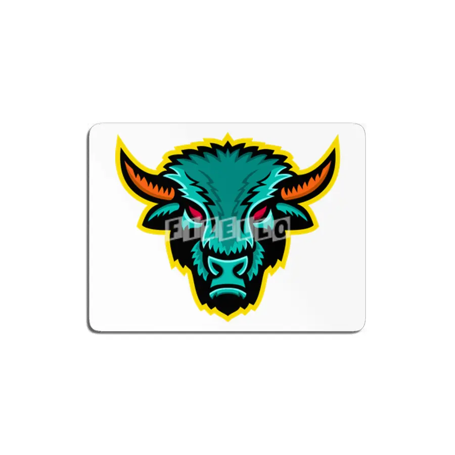 American Bison Head Sports Mascot MDF Tablo