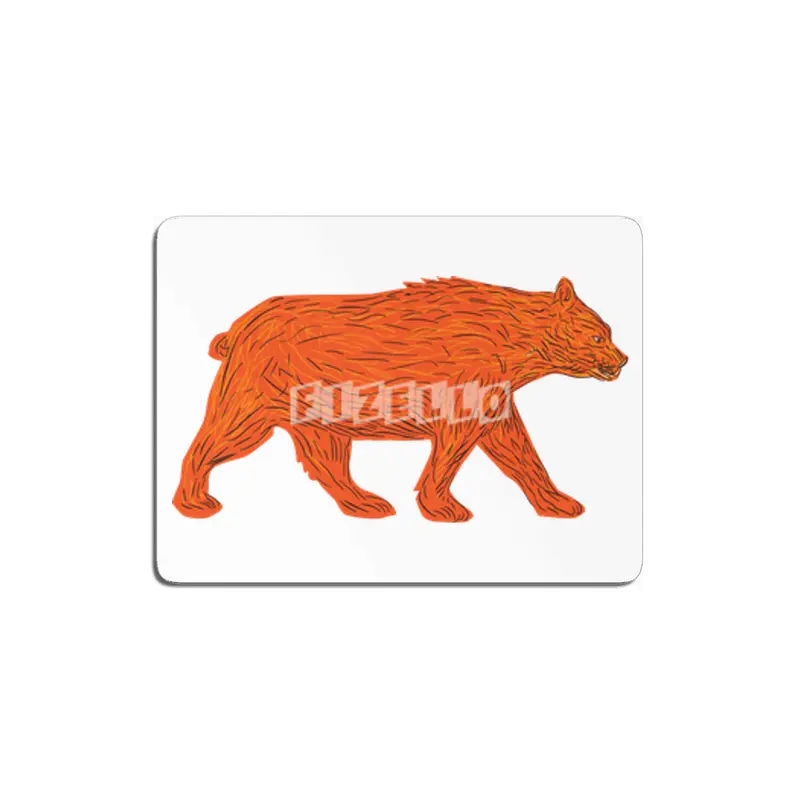 American Black Bear Walking Side Retro MDF Tablo