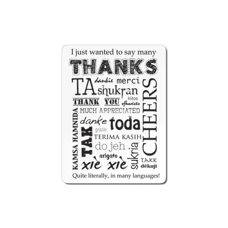 Many Thanks MDF Tablo
