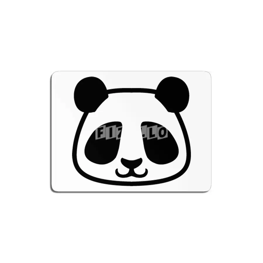 Panda Black and White Minimalist Pictogram MDF Tablo