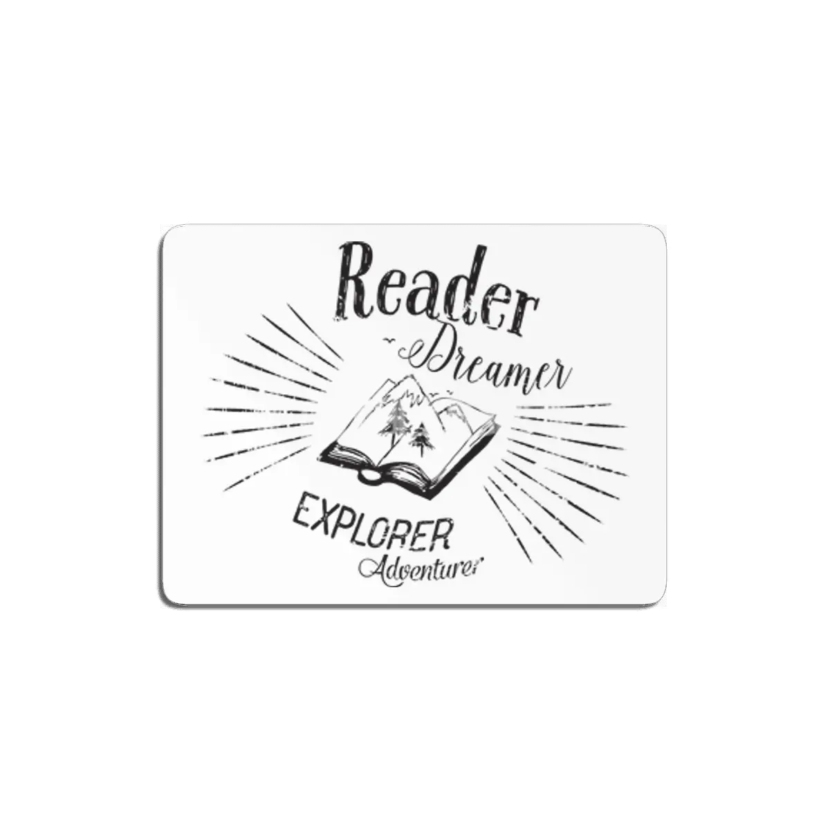 Reader Dreamer Explorer Adventurer Open Book MDF Tablo